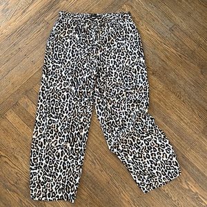 Banana Republic cheetah print pants L silk like